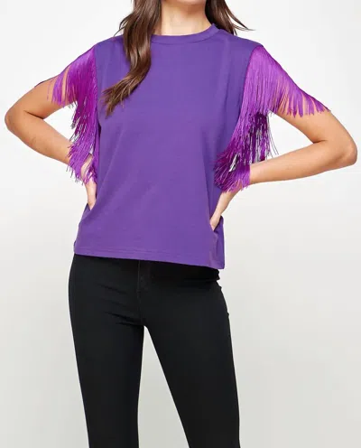 Tcec Fringe Detail Top In Purple