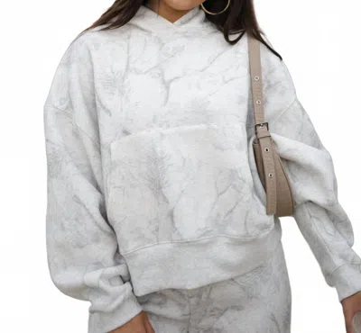 Tcec Get Lost Camouflage Print Hoodie In Grey In White