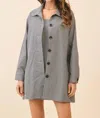 Tcec Gingham Button Down Oversized Fit Jacket In Black In Gray
