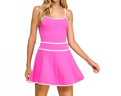 Tcec Halle Athletic Tank Dress In Hot Pink