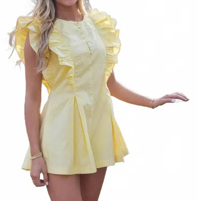 Tcec Hampton Buttercup Romper In Yellow