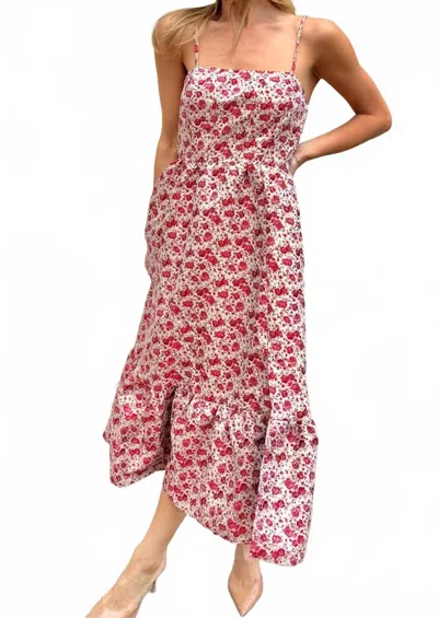 Tcec Happy In Bloom Dress In Red Floral In Multi
