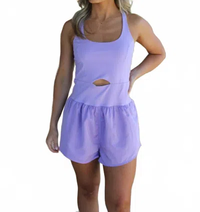 Tcec Haze Runsie Sleeveless Athletic Romper In Lavender In Purple