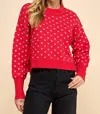 Tcec I'm Yours Micro Heart Sweater In Red In Red