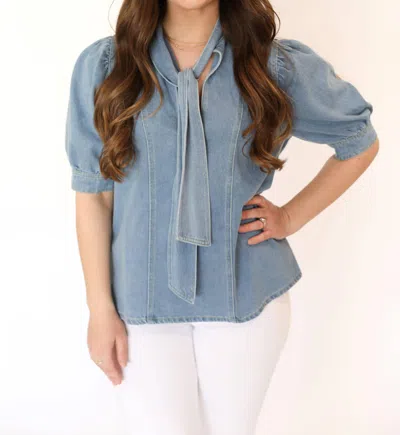 Tcec Jean Bow Top In Blue