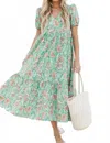 Tcec Lucy Midi Dress In Green In Green