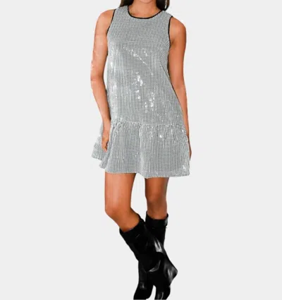 Tcec Lucy Sequin Patterned Dress In Black