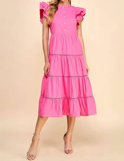 Tcec Madison Midi Dress In Pink