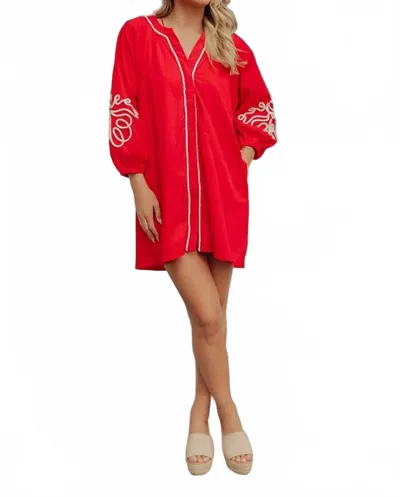 Tcec Market Run Mini Baby Doll Dress In Red