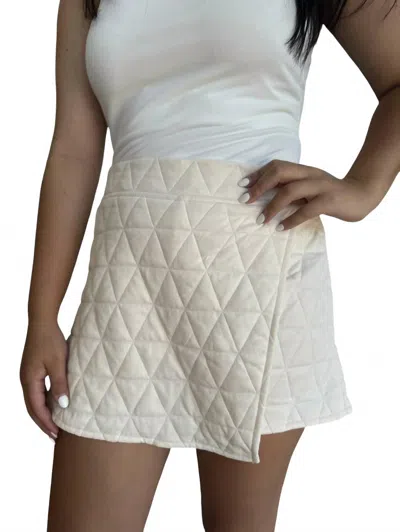 Tcec Meet Me On The Court Skort In Oatmeal In White