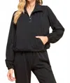 Tcec Mock Neck Sweatshirt In Black In Black
