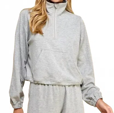 Tcec Mock Neck Sweatshirt In Gray