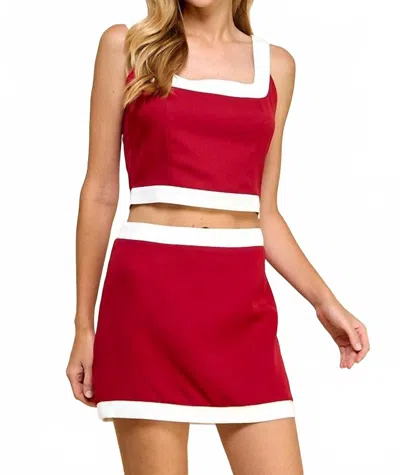 TCEC NATALIA TWO PIECE SET IN RED