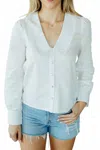 Tcec Neverland Collared Top In White In White