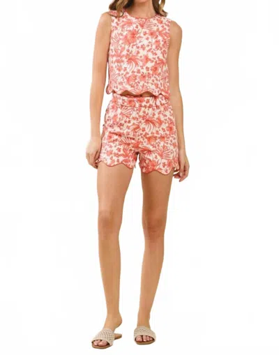 Tcec Olivia High Waist Short In Orange In Multi