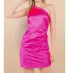 Tcec One Shoulder Dress In Barbie Pink In Multi