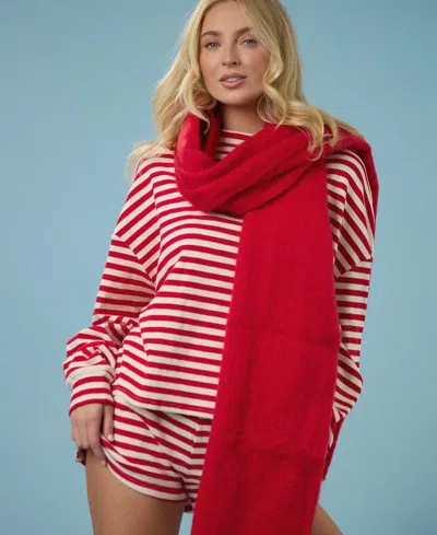 Tcec Peppermint Stripe Top And Short Set In Red