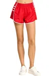 Tcec Pleated Side Active Shorts In Red In Red
