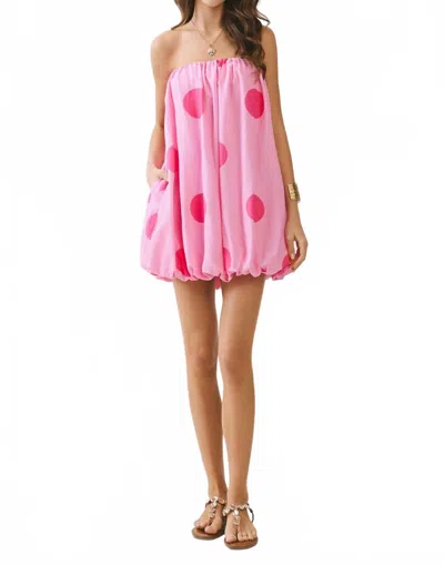 Tcec Pop Polka Mini Dress In Pink