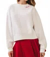 Tcec Relaxed Fit Dropped Shoulders Crewneck Sweatshirt In White In White