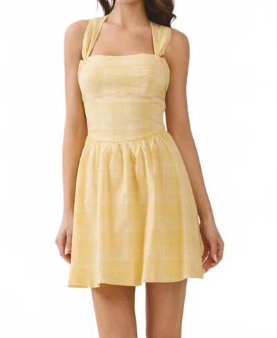 Tcec Rory Mini Dress In Yellow