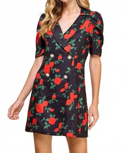 Tcec Rose Mini Dress In Black