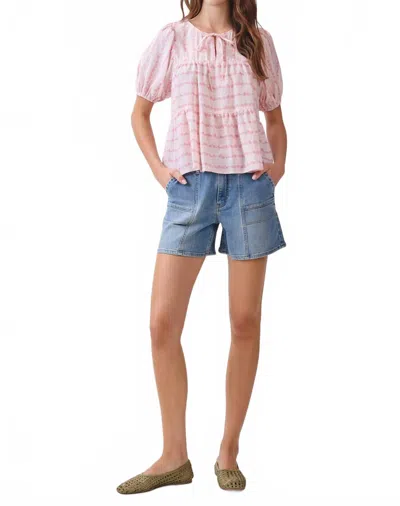 Tcec Rosebud Stripe Top In Pink