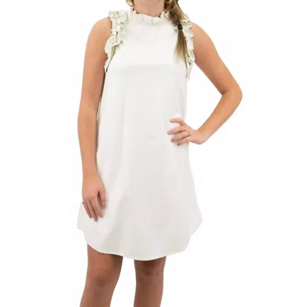 Tcec Ruffle Dress In Cream In White