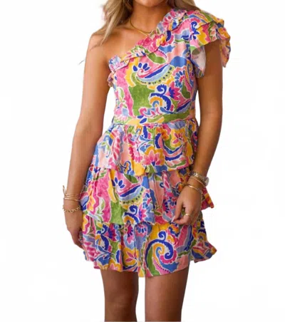 Tcec Ruffle Tiered Mini Dress In Multicolor
