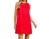 Tcec Scalloped Detail Round Neckline Dress In Red In Red