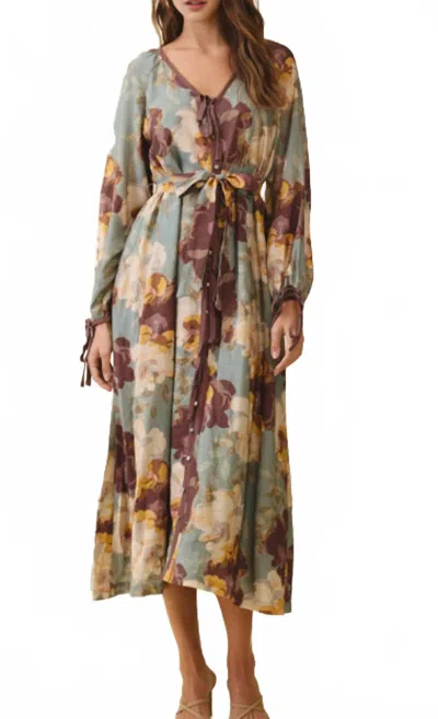 Tcec Self-tie Midi Dress In Multi