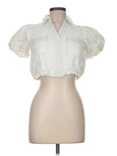 Pre-owned Tcec Short Sleeve Blouse In Ivory