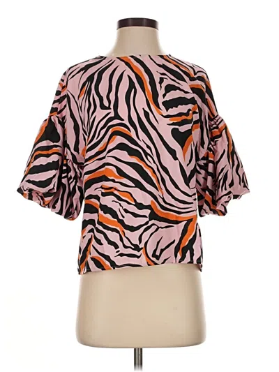 Pre-owned Tcec Short Sleeve Blouse In Orange