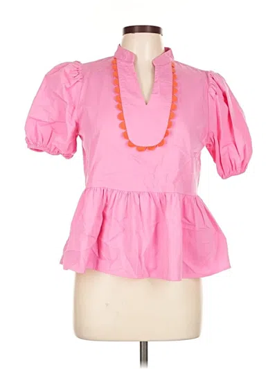 Pre-owned Tcec Short Sleeve Blouse In Pink