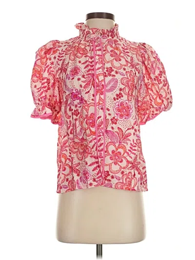 Pre-owned Tcec Short Sleeve Blouse In Pink