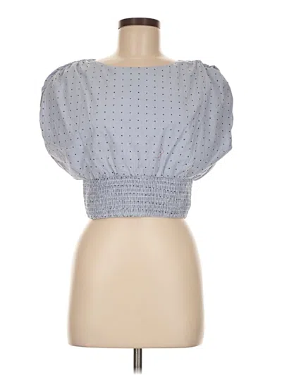 Pre-owned Tcec Short Sleeve Top Gray Square Neckline Tops