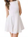 Tcec Solid Sleeveless Mini Dress In White In White