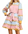 Tcec Spring Pastels Mini Dress In Multi In Multi