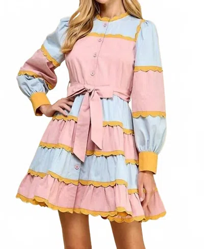 Tcec Spring Pastels Mini Dress In Multi