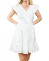 Tcec Stacy Statement Ruffle Dress In White In White