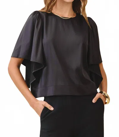 Tcec Sugar Satin Top In Black