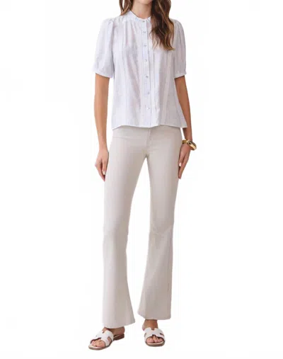 Tcec Sunday Tea Button Top In Blue In White