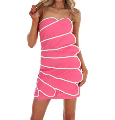 Tcec Sweet Contrast Mini Dress In Pink
