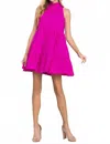 Tcec Tiered Halter Dress In Magenta In Pink