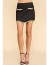 Tcec Trim High Waisted Skirt In Black In Black
