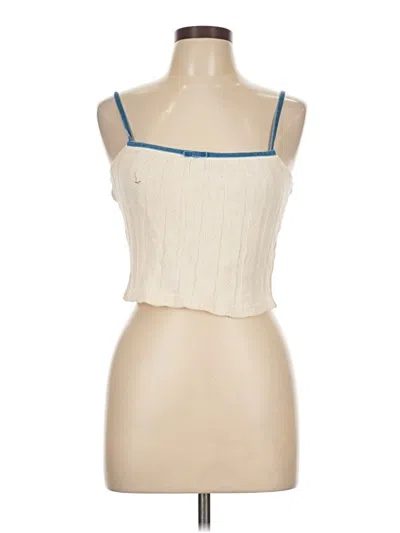 Pre-owned Tcec Tube Top Ivory Strapless Neckline Tops In White