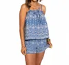 Tcec Women's An Eyelet And Embroidered Dream Two Piece Set In Blue In Blue