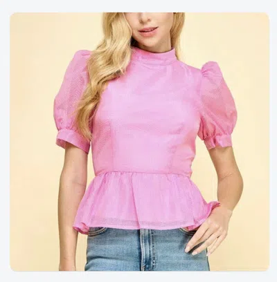 Tcec Women's Poplin Top In Barbie Pink