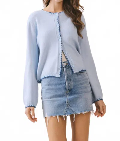 Tcec Women's Soft Knit Cardigan In Sky Blue In Multi