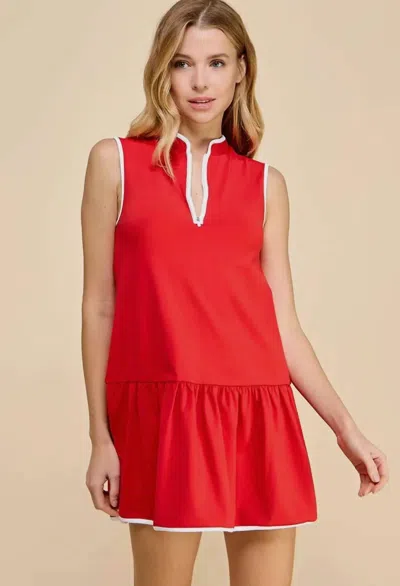 Tcec Working On My Serve Tennis Dress In Red